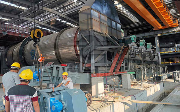 豆腐渣烘干機吊裝